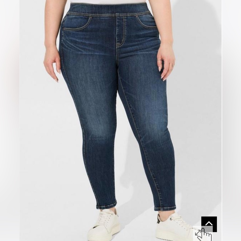 Woman’s blue jeans
